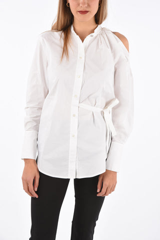 Unstructured Shirt with Waist Belt 