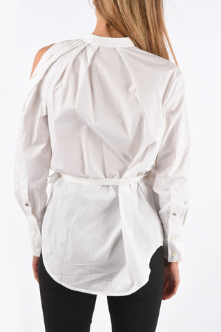 Unstructured Shirt with Waist Belt 
