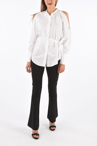 Unstructured Shirt with Waist Belt 