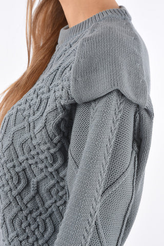 maglia aran DIANA girocollo