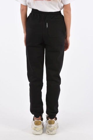 pantalone jogger in felpa con coulisse in vita