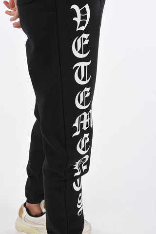 pantalone jogger in felpa con coulisse in vita