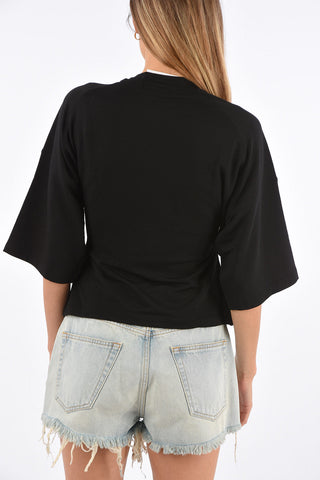 ¾ Sleeve Box Crop T-Shirt