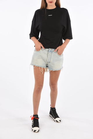 ¾ Sleeve Box Crop T-Shirt