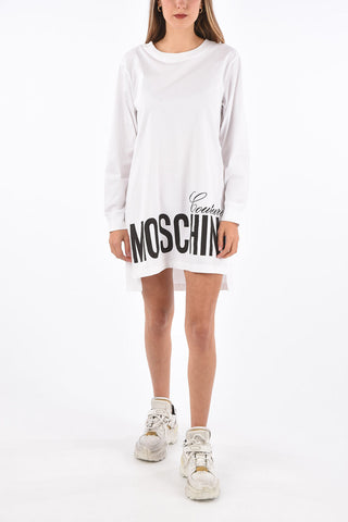 COUTURE Vestito a Maniche Lunghe con Stampa Monogram