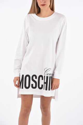 COUTURE Vestito a Maniche Lunghe con Stampa Monogram