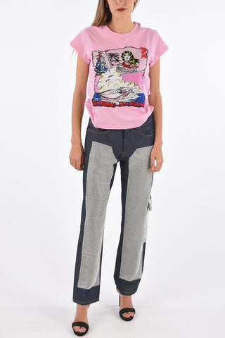 T-shirt with Embroidered Applications
