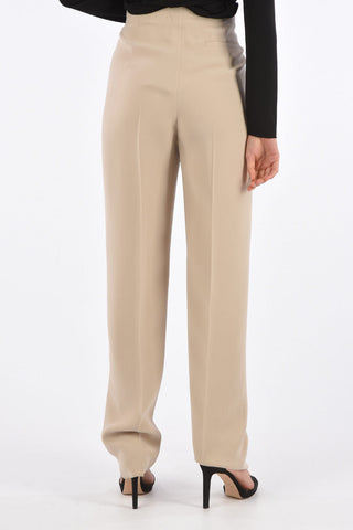 Pantaloni a Vita Alta in Seta