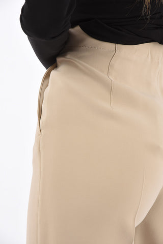 Pantaloni a Vita Alta in Seta