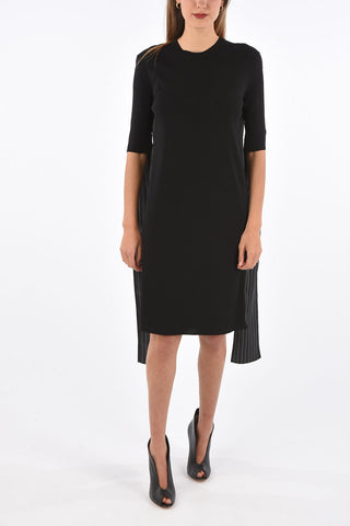 Double Fabric Straight Fit Midi Dress