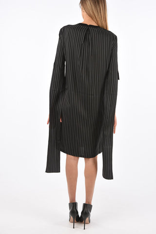 Double Fabric Straight Fit Midi Dress