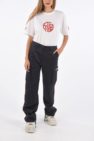 Embroidered logo cargo pants
