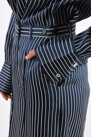 Striped Single Pleat SAILOR Palazzo Pants