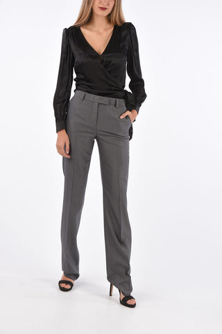 Hidden Closure Straight Fit Pants 