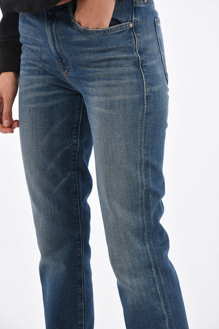 frayed bootcut jeans