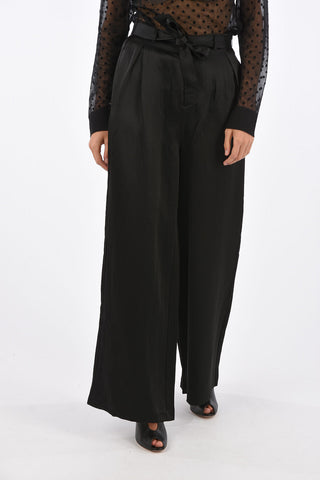 Wide Leg High Waist Pants with Belt