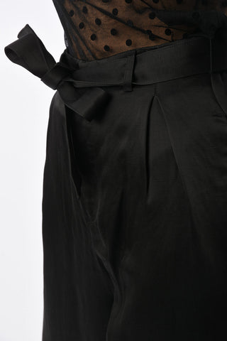 Wide Leg High Waist Pants with Belt