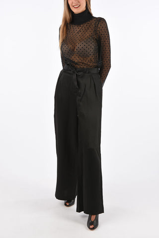 Wide Leg High Waist Pants with Belt
