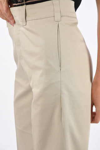 pantalone capri a vita alta