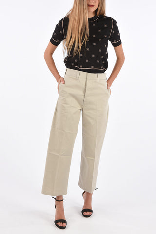 pantalone capri a vita alta