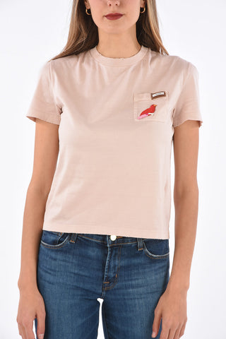 T-shirt girocollo con taschino