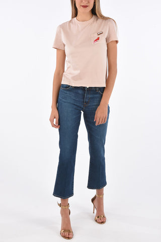 T-shirt girocollo con taschino