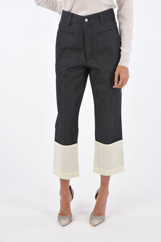 Cuffed hem cropped jeans