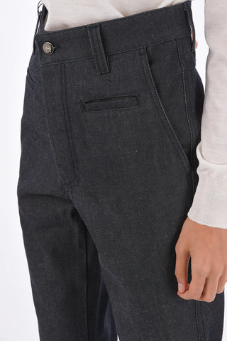 Cuffed hem cropped jeans