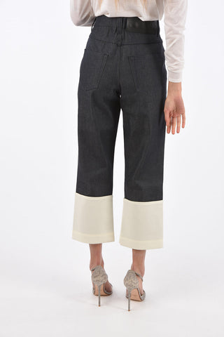 Cuffed hem cropped jeans