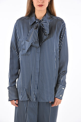 Striped SAILOR Tie Neck Shirt
