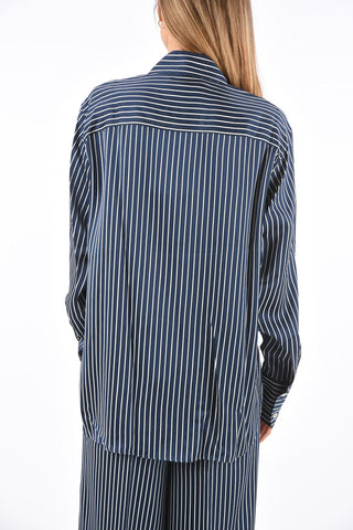 Striped SAILOR Tie Neck Shirt