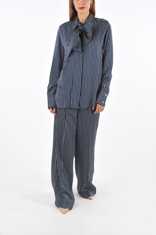 Striped SAILOR Tie Neck Shirt