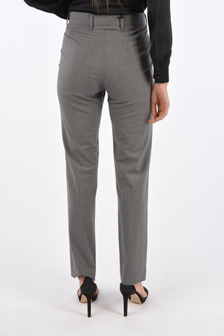 Stretch Wool High Waist Pants