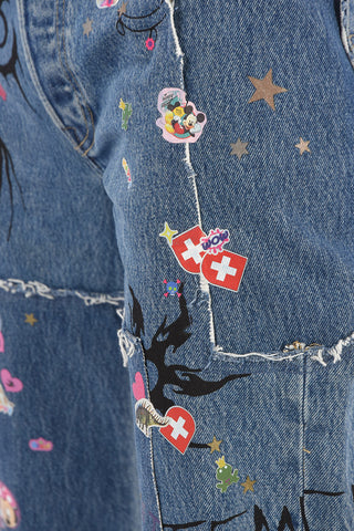 LEVIS printed straight fit jeans