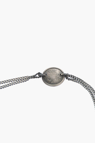 Chain Silver Necklace with Medallions