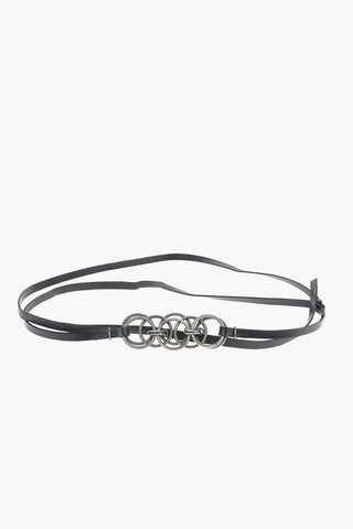 10mm Leather HEAVY BYZANTINE Belt with Silver Details