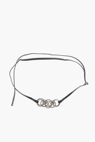 10mm Leather HEAVY BYZANTINE Belt with Silver Details