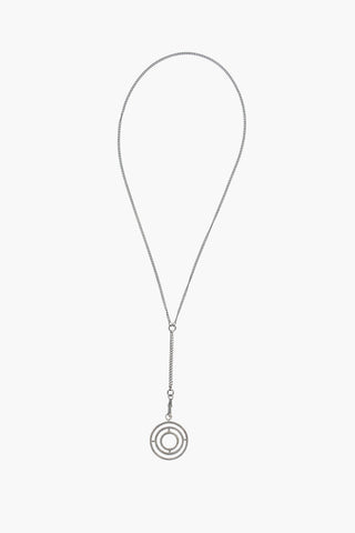 silver Necklace with 3D Medallion