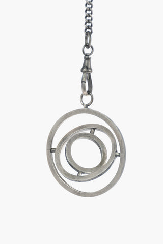 silver Necklace with 3D Medallion