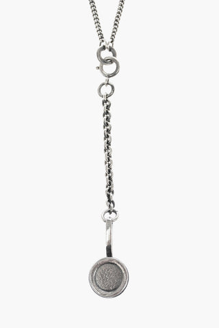 Silver KEY MEDAILLON Necklace
