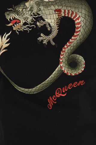 Denim Overshirt with Embroidery on the Back