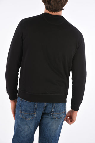 Cotton Crew-Neck Sweatshirt with Print