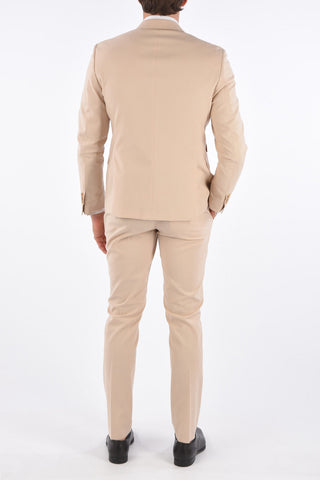 abito 2 bottoni slim fit due spacchi revers classico con passanti