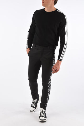 Pantalone Piping Slim Fit con Passanti