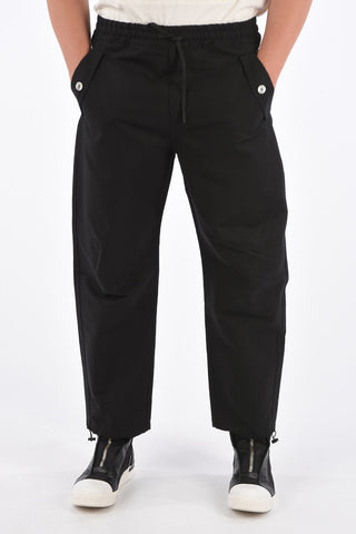 Pantaloni in Cotone con Coulisse Sulla Caviglia 