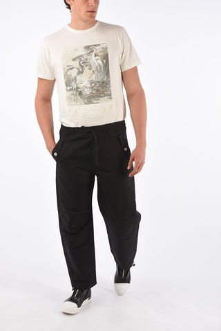 Pantaloni in Cotone con Coulisse Sulla Caviglia 