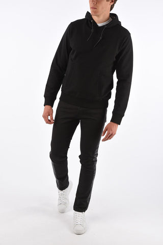 Maxi Patch Pocket Hoodie with Leather Drawstring