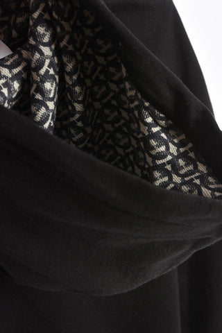Maxi Patch Pocket Hoodie with Leather Drawstring