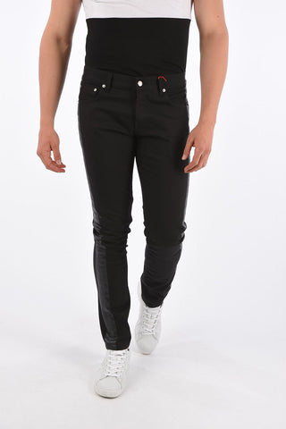 Jeans Straight Fit con Banda Laterale 16cm