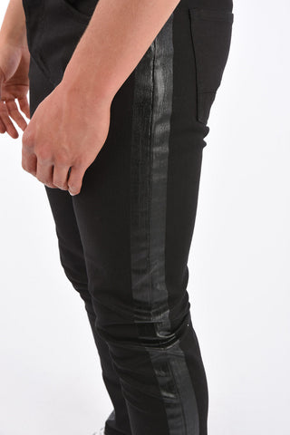 Jeans Straight Fit con Banda Laterale 16cm
